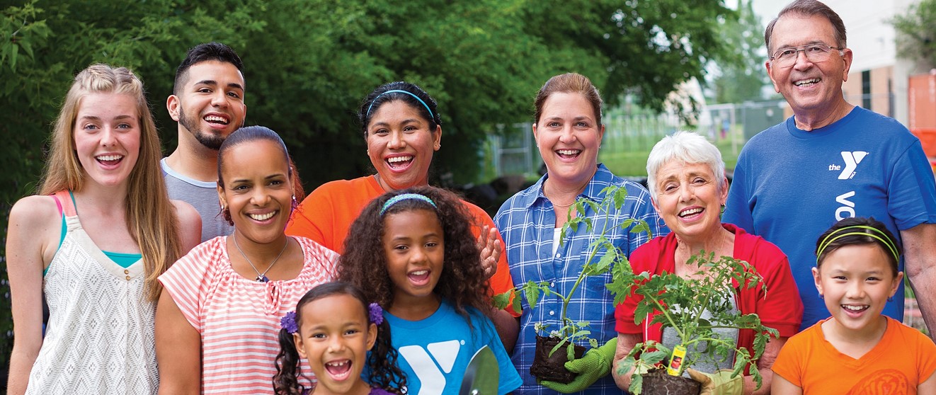 A multi-generational group outdoors