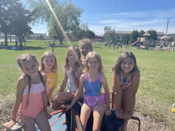 Kids playing at park