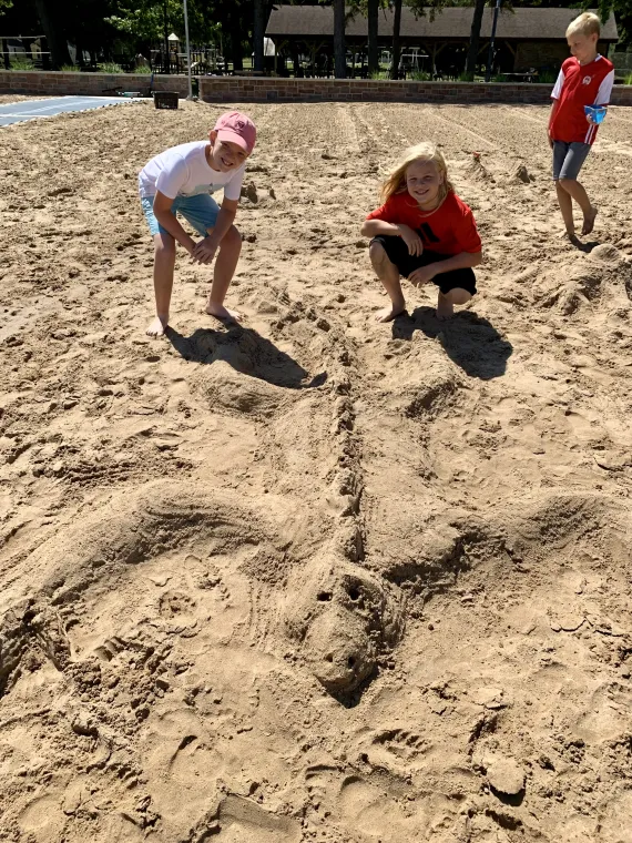 Kids Playing in Sand