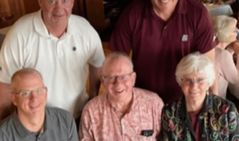 Members of the Bunning family smiling for a picture